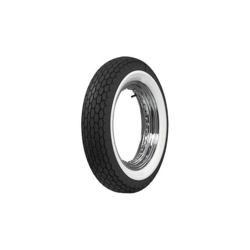 500x16 (5.00-16) 69S TT Coker Beck Flanc Blanc 51 mm: Pneu Moto