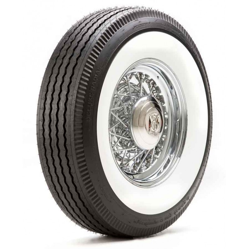 600R16 97Q TL Auburn Deluxe Radial Flanc Blanc 76 mm  (185/80R16,185R16)